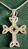 keltic trinity knot cross sterling silver necklace jewelry