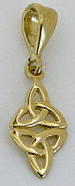 14k double trinity knot pendant by Seawear.com