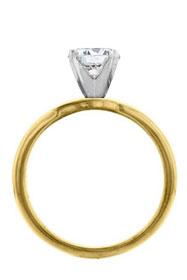 14kt yellow gold Irish love knot solitaire