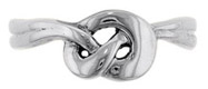 14kt white gold Irish love knot wedding ring