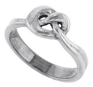 14kt white gold Irish love knot wedding band