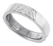 ladies trinity knot wedding band white gold