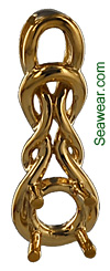 Celtic triple love knot, sailor's square knot necklace pendant