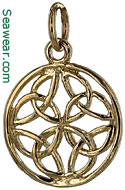 14k trinity knot triskele pendant