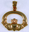 gold cladah pendant