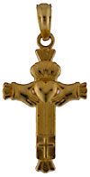 14kt small Claddagh cross for baby