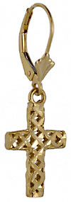 14kt Celtic Cross dangle earrings