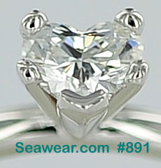 SI/F Claddagh heart diamond