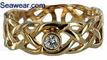 Celtic love knot engagement ring