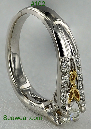 Celtic diamond engagement ring