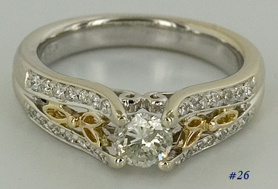 1/2ct round diamond Celtic engagement ring