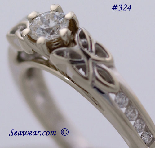 heart shaped prongs engagement ring