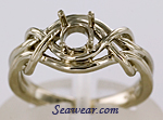 Celtic love knot engagement ring