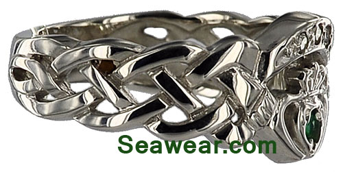 Celtic braid on Celtic Claddagh ring