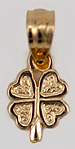 small 14kt four leaf clover