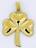 14kt sharmrock necklace pendant