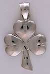 14k white gold shamrock