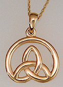 trinity knot design necklace