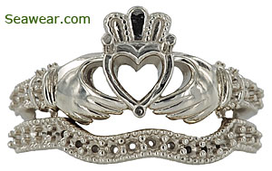 Claddagh wedding ring setting
