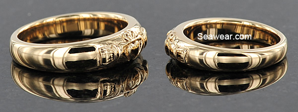 gold Claddagh wedding bands