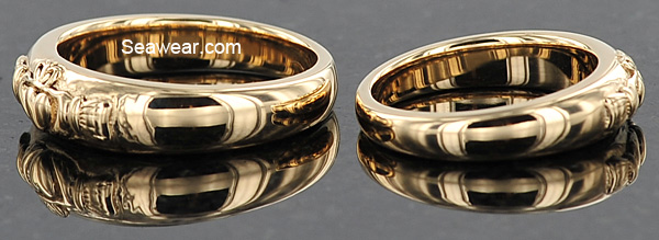 Irish Claddagh wedding set