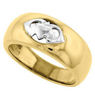 two tone Claddagh wedding ring