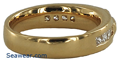 gold diamond Claddagh wedding band