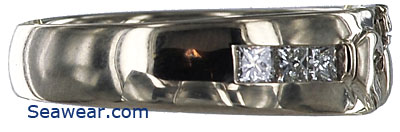 white gold diamond Claddagh wedding band