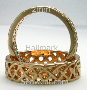 pierced celtic knot wedding band