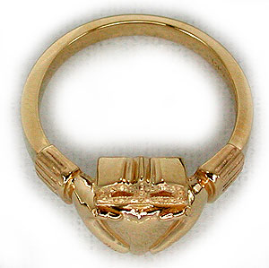 yellow gold Claddagh Wedding Band