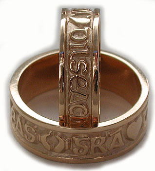 Gaelic wedding ring set