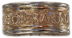gaelic ring with extra wide trim