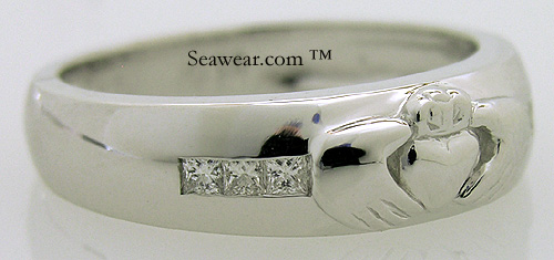 expertly set princess cut diamonds