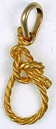 14kt bowline jewelry knot necklace charm