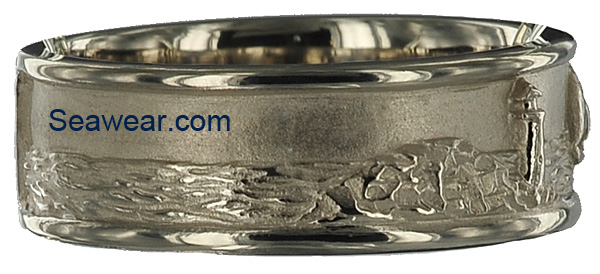 lighthouse and sailboat ring