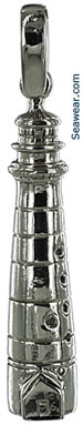 white gold Cape Canaveral FL lighthouse jewelry