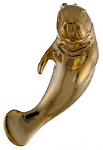 14k gold manatee pendant for omega chain