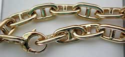 solid gold alternate marine link chain