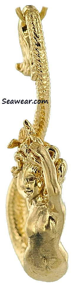 Medusa mermaid necklace pendant