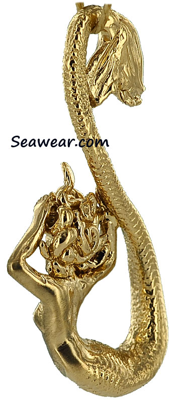 Medusa mermaid jewelry necklace