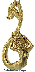 Medusa mermaid necklace pendant jewelry
