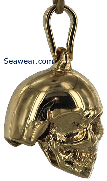 Royal Lion Silver Portrait Necklace Pirate Skull Eyepatch Gold Tooth