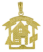 gold real estate jewelry,house home sales, realtor charms, sales tool jewelry charms