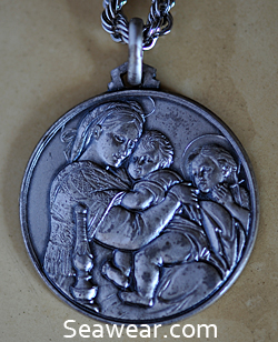 Madonna della Seggiola, Blessed Mother Mary and Christ Child medal