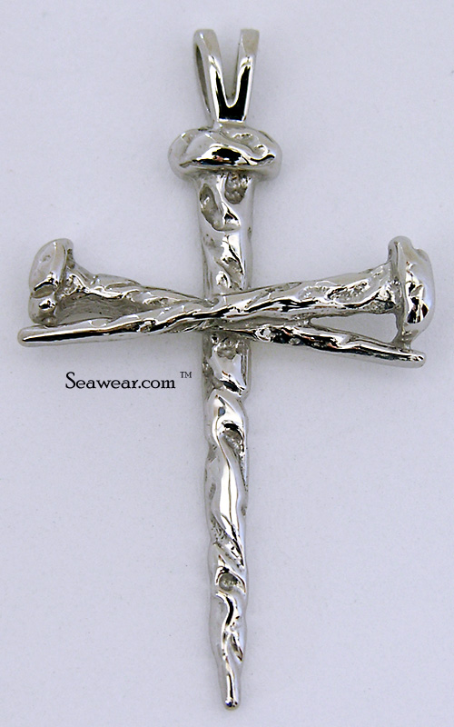 Jewel Tie Sterling Silver & 24k Gold 12mm x 21mm plated INRI Crucifix Cross Pendant Charm