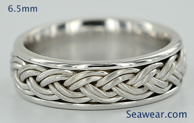 6.5mm hand woven ring