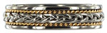 platinum and 18kt gold woven twisted wedding band