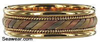 woven  tri-gold band