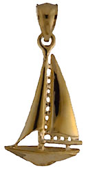 americas cup j-boat charm in 14kt gold