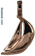 14k rose gold sailboat sloop necklace pendant jewelry